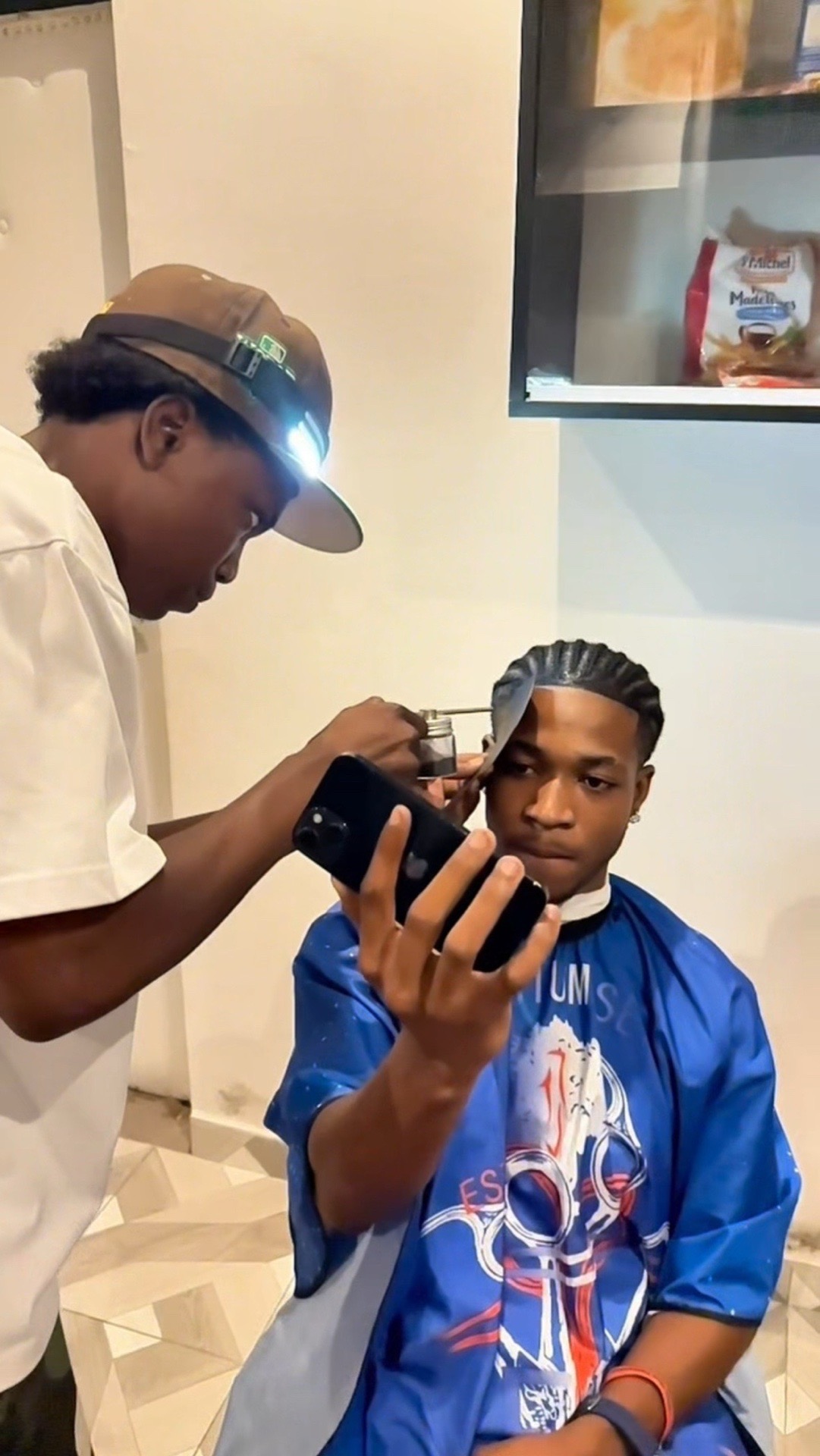 contour sur les tresses