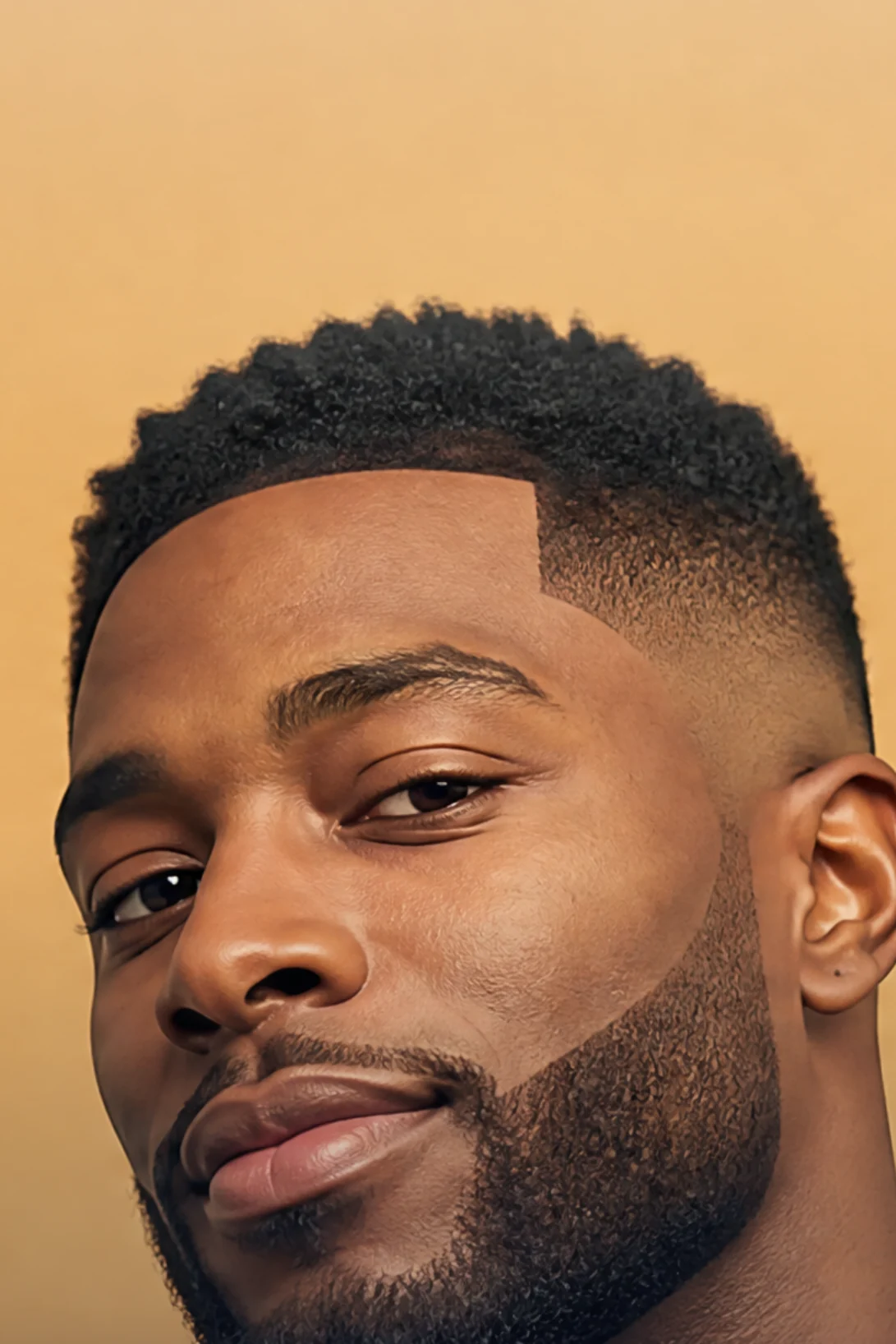 Fade line-up barbe pleine — essayage virtuel coiffure