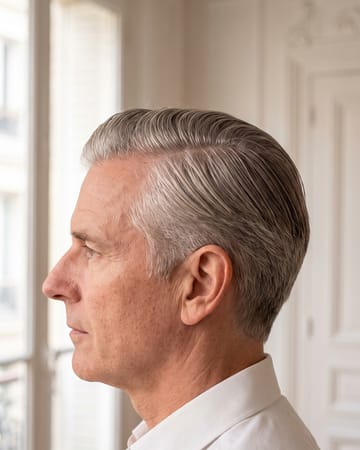 Dégradé classique raie côté