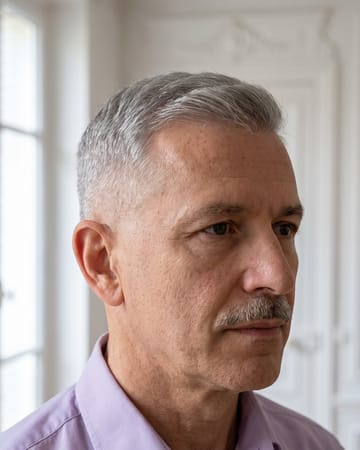 Moustache fine bien dessinée