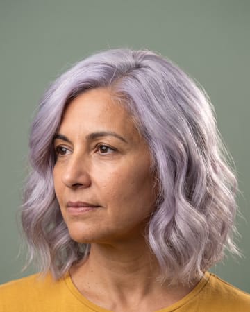 Lilas argenté sur blond