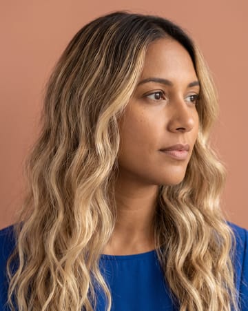 Extensions et balayage blond