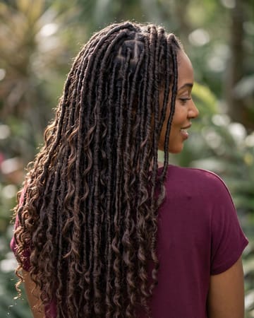 Goddess locs bouclées