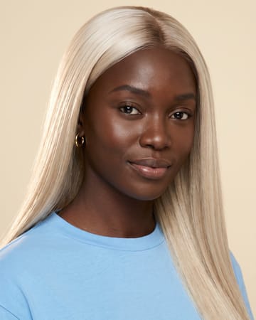 Perruque blond platine longue