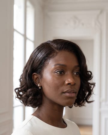 Perruque carré French curl