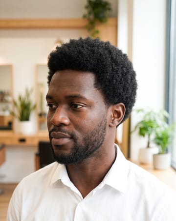 Perruque homme afro naturelle