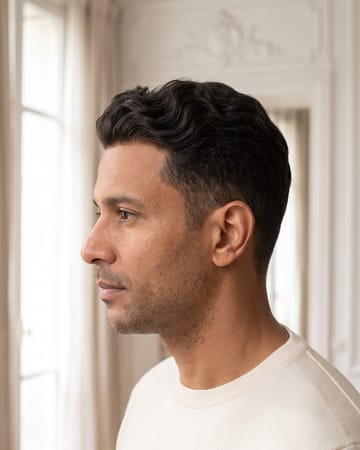 Perruque homme coupe nette