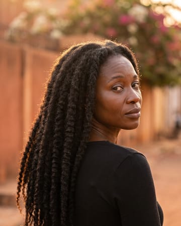 Cheveux crépus longs et sains