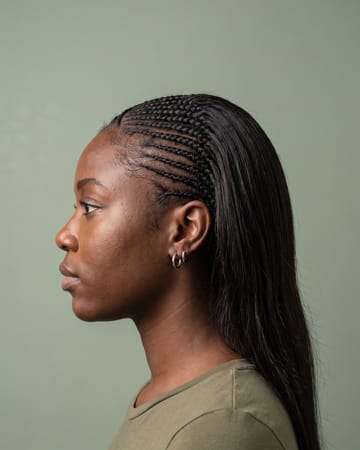 Tissage hybride cornrows côté