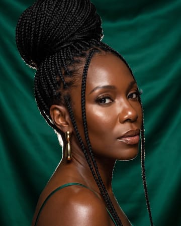 Chignon haut de tresses