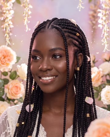 Fulani braids perles et anneaux