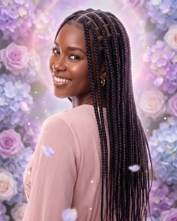 Knotless braids mi-dos
