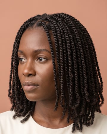 Mini-twists sur cheveux naturels