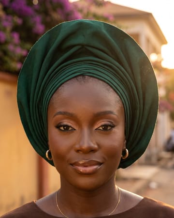 Mariée en foulard de cérémonie