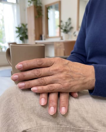 Ongles sains, mains matures