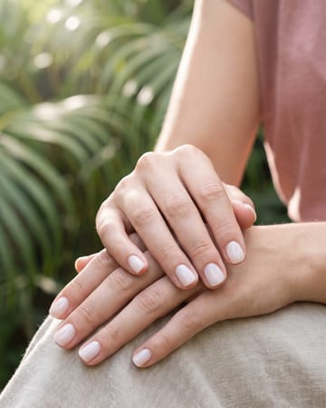 Ongles d'ange blanc laiteux