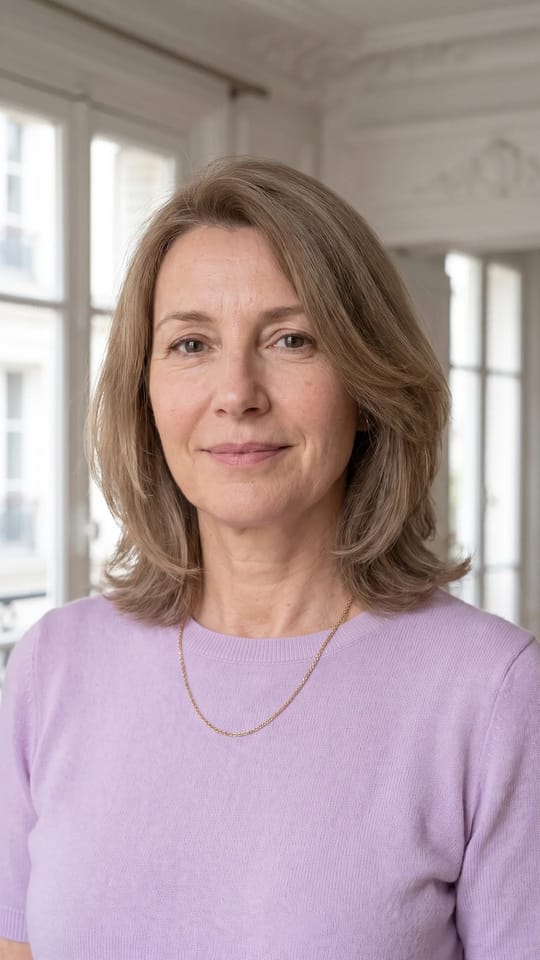 Densité pour cheveux fins : Extensions qui redonnent de la densité à des cheveux fins : coupe étagée douce juste sous les épaules, châtain cendré clair, plénitude naturelle sans effet rajouté.