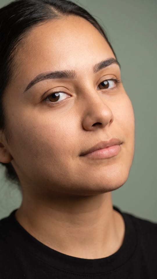 Sourcils droits, queue longue : Forme droite : un sourcil presque horizontal, à l'arche basse et à la queue légèrement plus longue, nettoyé au fil, pour un regard équilibré et jeune.