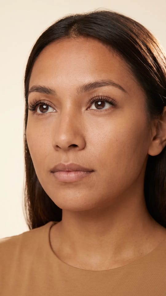 Cil à cil naturel : Pose cil à cil classique : une extension fine sur chaque cil naturel, longueurs de 9 à 12 mm, courbure C, noir doux. Un effet mascara naturel qui allonge et épaissit sans alourdir.