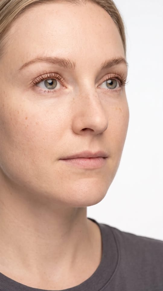 Rehaussement + teinture brune : Rehaussement avec teinture brun chaud au lieu du noir : des cils fins et clairs deviennent visibles, relevés et doux, sans l'effet dur d'un mascara noir.