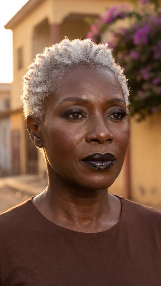 Vamp romantique prune : Vamp romantique : lèvres brillantes prune presque noire, yeux fumés aubergine et anthracite estompés, sourcils nets, peau très lumineuse et blush bordeaux crème.
