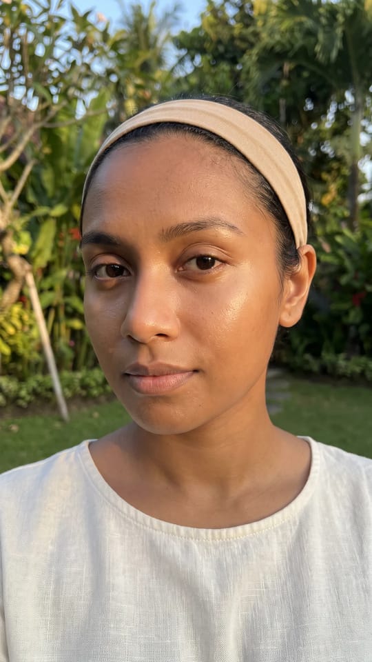 Peau grasse purifiée, mate : La peau mixte à grasse après un soin purifiant : fini mat-satiné équilibré, zone T sans brillance, pores nets, joues lumineuses et teint calme.